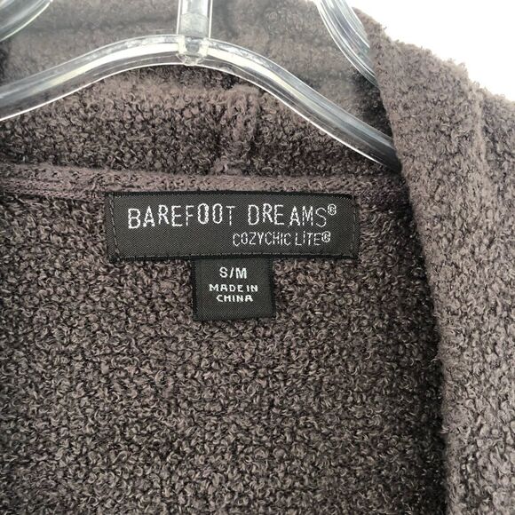 BAREFOOT DREAMS Light Island Wrap Brown Open Front Cardigan Sweater Size S/M - Picture 3 of 6